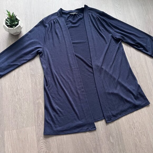 Banana Republic Navy Thin-Knit Cardigan - Picture 2 of 11